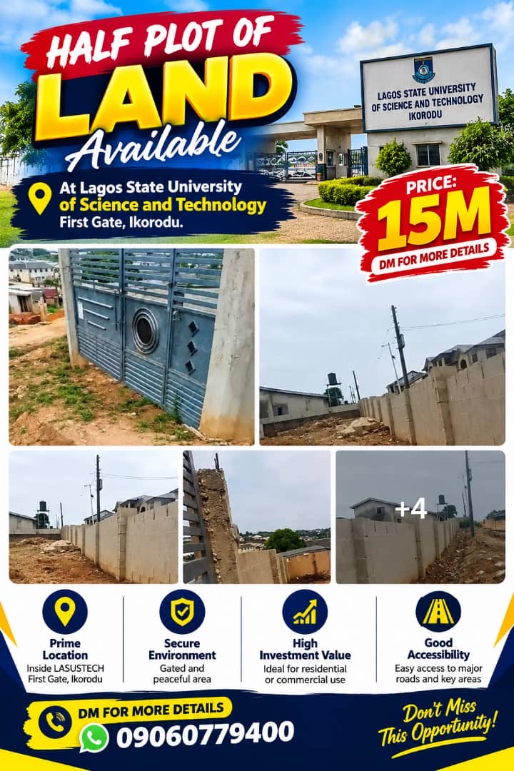 A half plot of land in Lagos