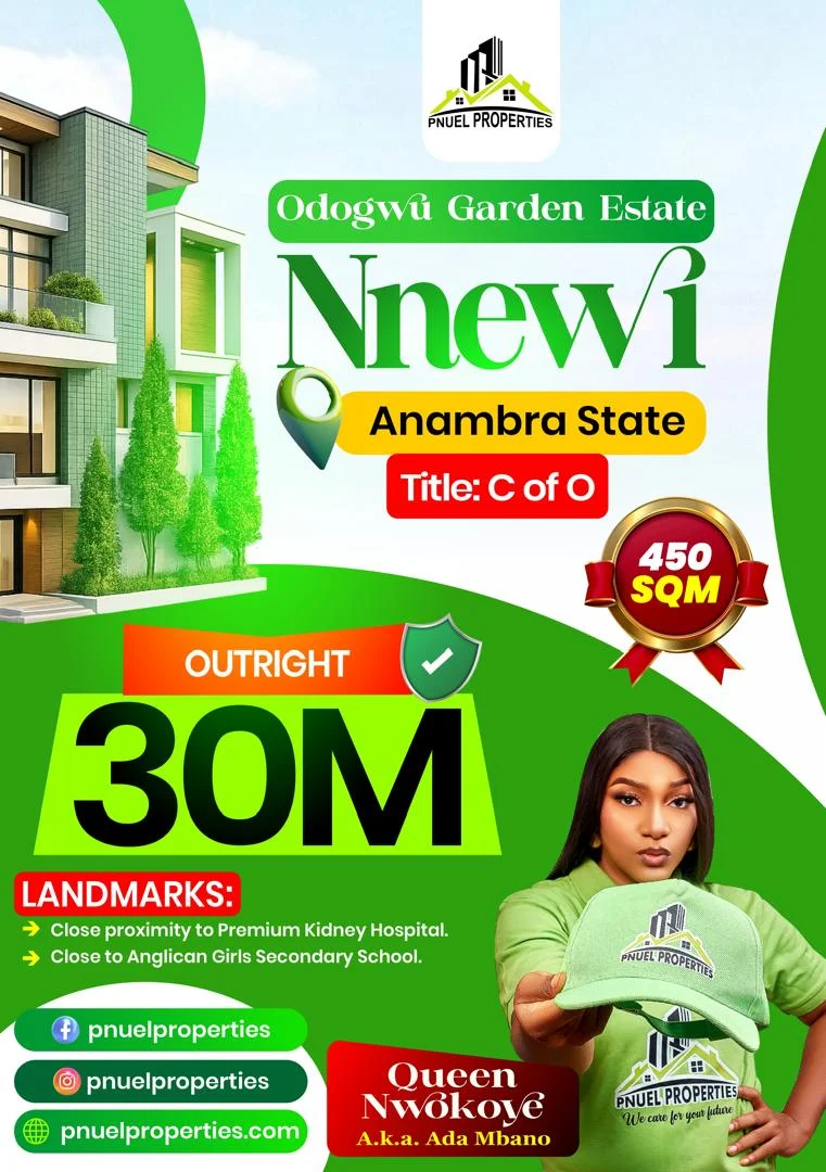 ODOGWU GARDEN ESTATE, NNEWI, ANAMBRA STATE in Anambra