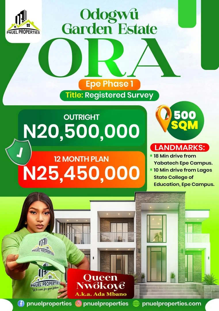 ODOGWU GARDEN ESTATE, ORA EPE in Lagos